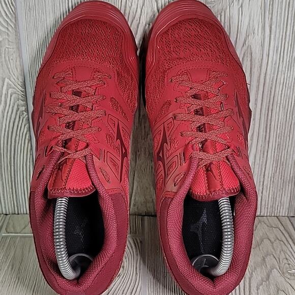 Mizuno Wave Trail Triple Red Running Shoes Mens Size 8.5 - Picture 6 of 11